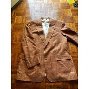 Brooks Brothers Textured Wool Vintage Tan Sports Coat Blazer 44R